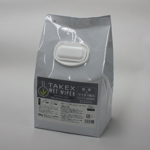 画像1: タケックウェットワイパー（150mm×300mm）　100枚入り【送料別】 (1)